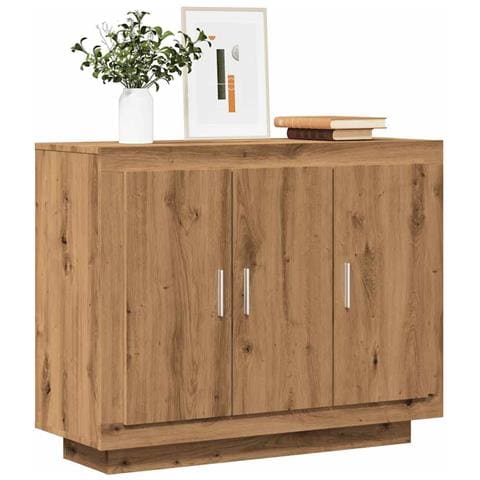Credenza Rovere Artigianale 92x35x75 Cm In Legno Multistrato - Foto 1