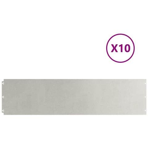 Bordure Per Prato 10 Pz 25x103 Cm Acciaio Inossidabile - Foto 2