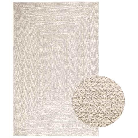 Tappeto Zizur Crema 160x230 Cm Aspetto Iuta Interni Ed Esterni - Foto 1