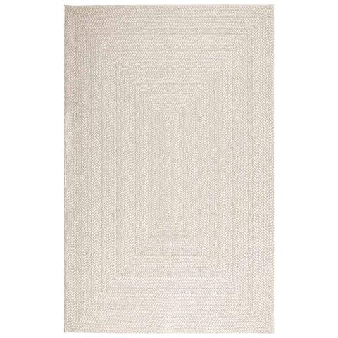 Tappeto Zizur Crema 160x230 Cm Aspetto Iuta Interni Ed Esterni - Foto 3