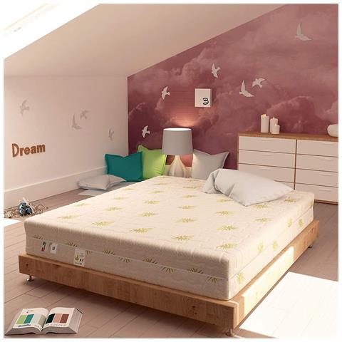 Materasso Memory Dream Soft Matrimoniale con Rivestimento in Aloe Vera, Memory 7 cm, misura 160x200 cm - Foto 1