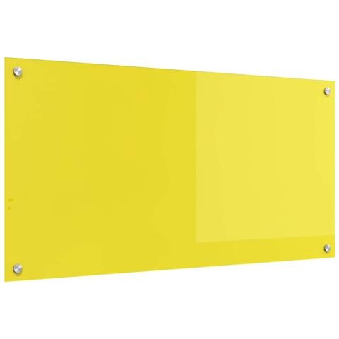 Schienale da cucina  Giallo 100x50x0,6 cm in vetro temperato - Foto 1