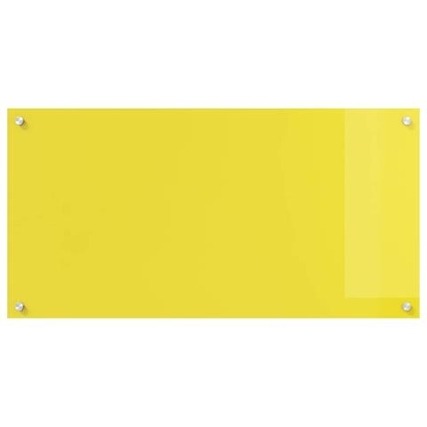 Schienale da cucina  Giallo 100x50x0,6 cm in vetro temperato - Foto 2