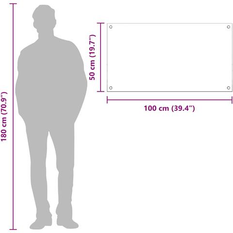 Schienale da cucina  Giallo 100x50x0,6 cm in vetro temperato - Foto 5