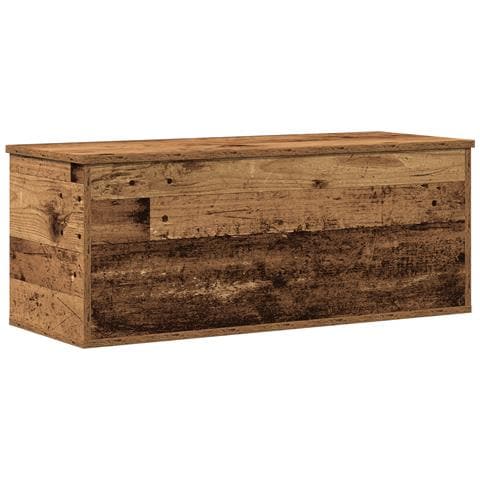 Cassa di Stoccaggio in Legno Riciclato 90x35x35 cm in Legno Ingegnerizzato - Foto 1