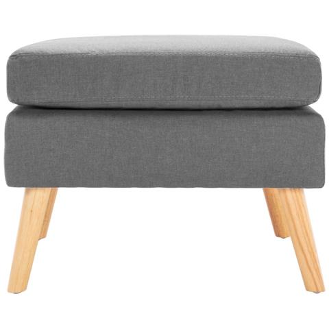 Poggiapiedi Grigio Chiaro In Tessuto - Foto 1