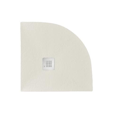 Piatto Doccia 100x100 Cm Effetto Pietra Marmoresina Stone Semicircolare Beige Francia - Foto 1