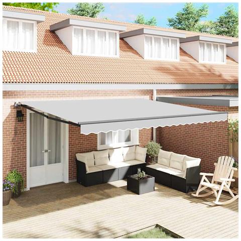 Tenda da Sole Antracite 4 × 3,5 m Metallo - Foto 2