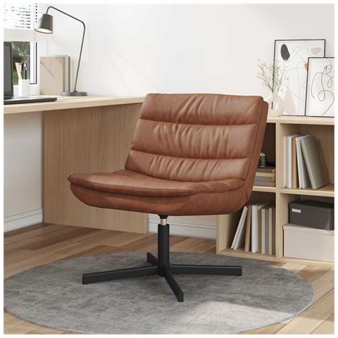 Sedia girevole Marrone 63 x 75 x 76 cm Pelle sintetica - Foto 2