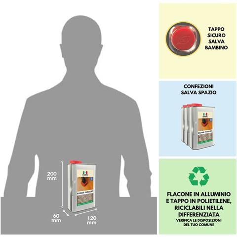 Risana Parquet 1lt Impregnante Rigenerante Per Pavimenti Usurati In Legno Verniciati E Ad Olio - Foto 2