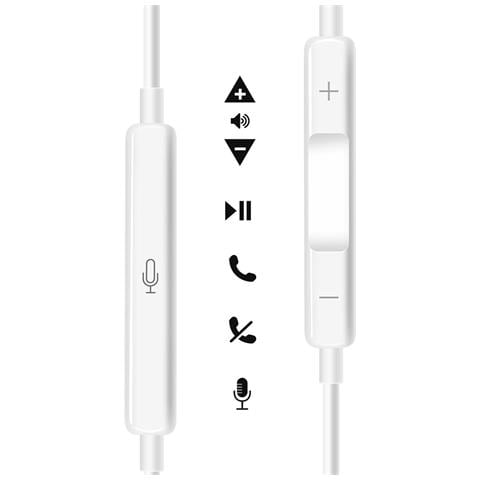 Cuffie Cablate Usb-c Per Galaxy S25 Edge Con Microfono Integrato, Bianco - Foto 5