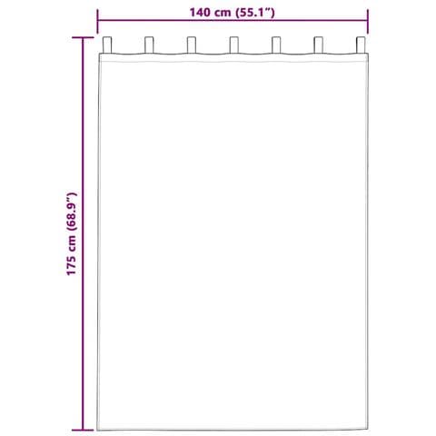 Tende con tende 2 pcs Grigio chiaro 140 x 175 cm Velluto - Foto 8