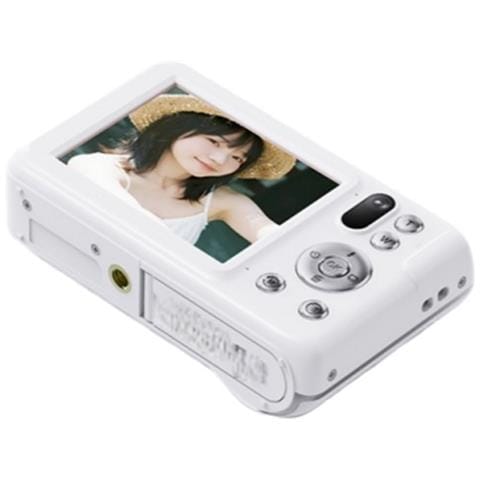 Fotocamera Digitale Con Zoom Ottico 6x - Mini Videocamera Hd Selfie A Doppia Lente Con Touchscreen White - Foto 4