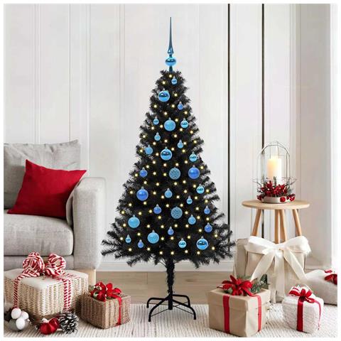 Albero di Natale con 150 LED con supporto Nero 150 cm PVC - Foto 2