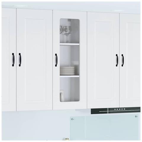 Pensile cucina Bianco Lucido 40 x 31 x 100 cm Legno multistrato - Foto 2