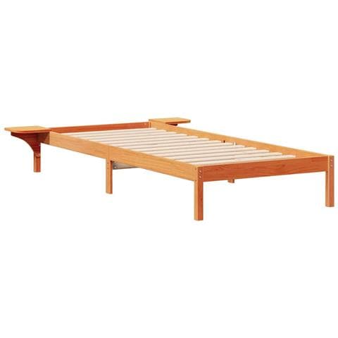 Letto con Tavolini Laterali Marrone cerato 100 x 220 cm - Foto 1