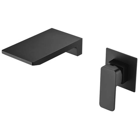 Rubinetto per lavabo da bagno, Blackswan, tipo M207, modello a cascata nero opaco, misura 18 cm - Foto 1