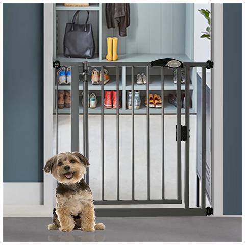 Bettacare Cancelletto Per Animali Con Chiusura Automatica, 89,4cm - 96,4cm, Grigio Ardesia - Foto 4