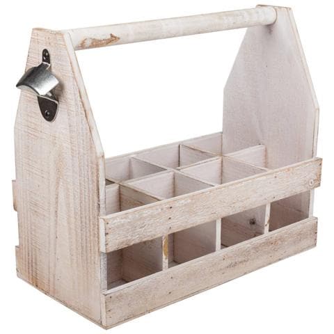 Portabottiglie In Legno Marrone 37x19x33h - Foto 1