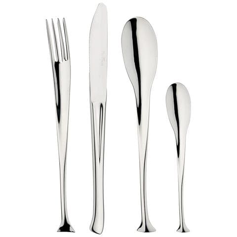 Dolphin Set 24 Posate in Acciaio - Servizio per 6 Persone - forchetta, coltello, cucchiaio e cucchiaino - per la casa al mare - Made in Italy - Foto 1