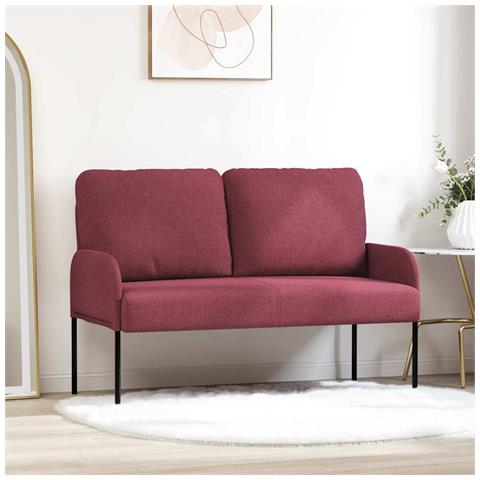 Divani con cuscino 110cm Rosso Vino Legno compensato - Foto 2