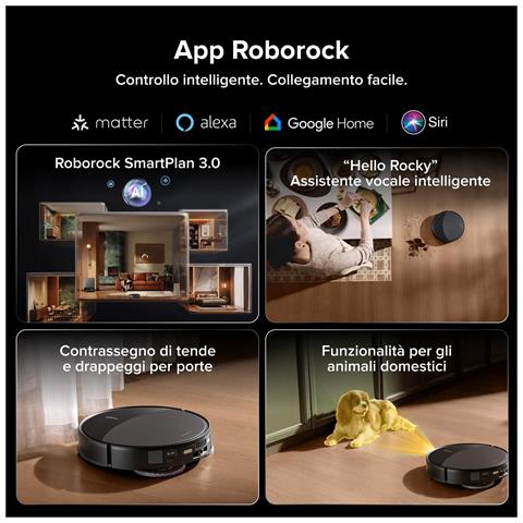 Saros 20X Robot Aspirapolvere e Lavapavimenti, Aspirazione 36.000 Pa, Supera Ostacoli da 8,8cm, Anti-Groviglio, Evita Oltre 300 Oggetti, Lavaggio Mocio con Acqua a 100°C, Nuovissima RockDock, Videochiamata, Hello Rocky - Foto 2