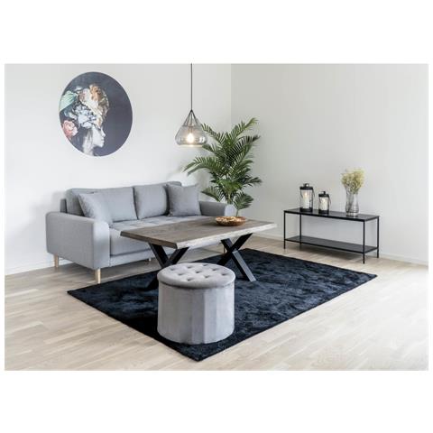 Mobile Tv Vita A 2 Ripiani In Nero Con Struttura In Acciaio, 100×36×45 Cm - Foto 6