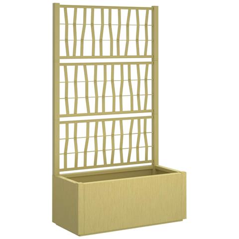Vaso da Giardino con Trellis Verde 80 x 36 x 140 cm PP - Foto 1