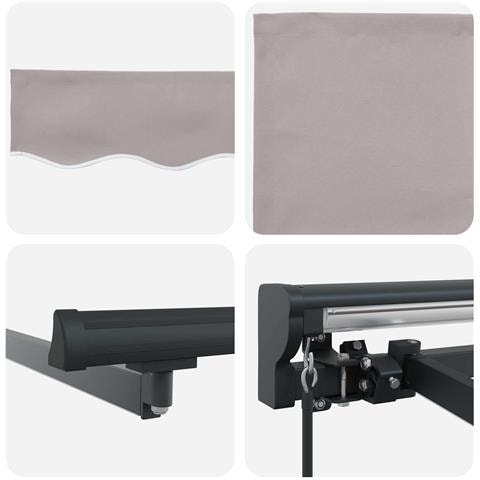 Cornice per Tenda Manuale con LED 4 × 3,5 m - Foto 8