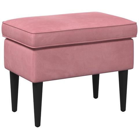 Poggiapiedi Rosa 55 x 35 x 41 cm Velluto - Foto 1