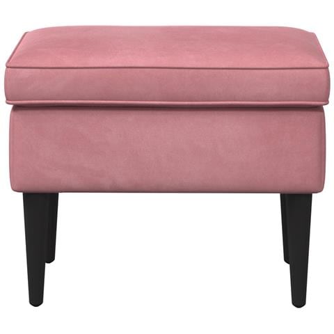 Poggiapiedi Rosa 55 x 35 x 41 cm Velluto - Foto 2