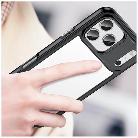 Custodia Nera Trasparente Per Iphone 17 Pro Max, Protezione Outer Space - Foto 2