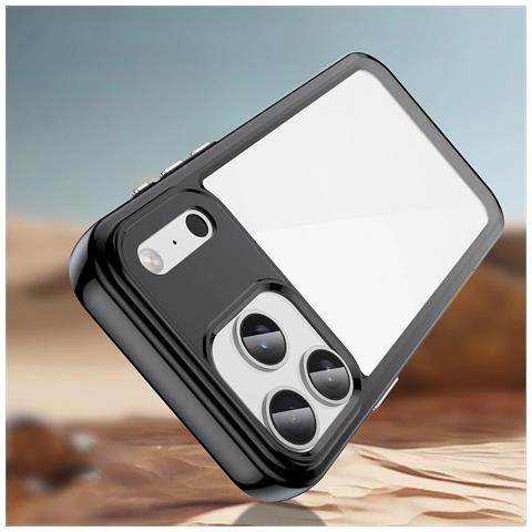 Custodia Nera Trasparente Per Iphone 17 Pro Max, Protezione Outer Space - Foto 7