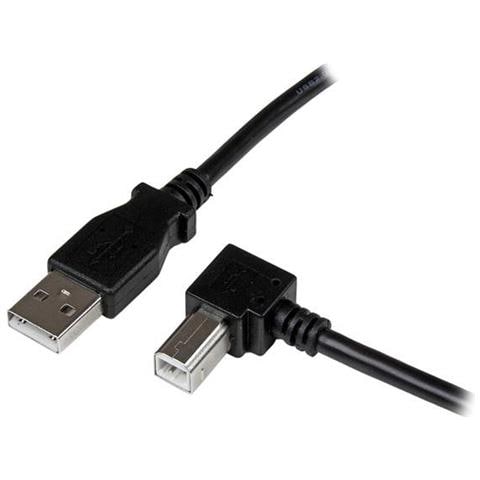 Cavo USB 2.0 A a B con angolare destro da 3 m - M / M - Foto 1