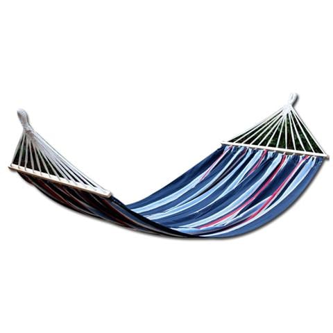 Amaca Doppia per Giardino in Cotone 280 G / Mq Con Asse in Legno 200x150 Cm - Foto 1