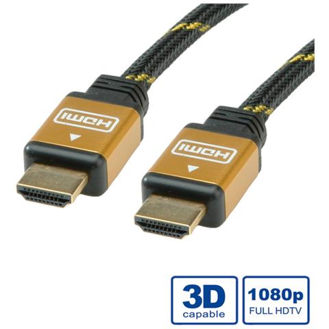 GOLD HDMI High Speed Cable + Ethernet, M / M 1 m cavo HDMI - Foto 2