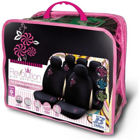 Completo Fodere Auto My Flower Swivel 9 Pcs - Rosa - Foto 2