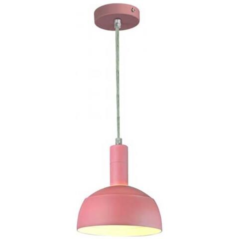 Lampadario Pendente Moderno 1mt E14 Plastica + Alluminio Ø180mm Vt-7100 - Sku 3923 Rosa - Foto 1