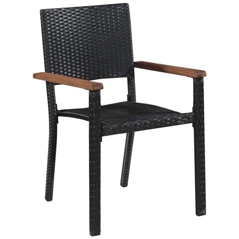 Set Da Pranzo Esterni 9 Pz In Rattan E Legno Massello D'acacia - Foto 2