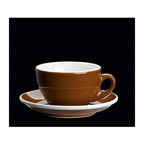 Cilio 215090 Tazza per Espresso Milano Marrone in Porcellana 12 x 12 x 6 cm 