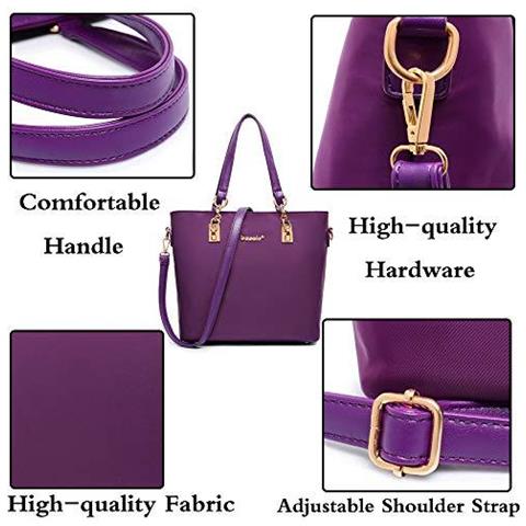 Signore Delle Donne Fivelovetwo 6 Pezzi Borsa Hobo Set Top Handle Bag Totes Satchels Crossbody Borse A Tracolla E Borsa Della Frizione Nero - Foto 4