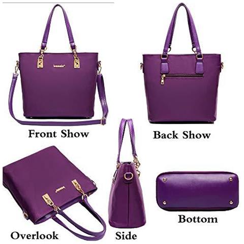 Signore Delle Donne Fivelovetwo 6 Pezzi Borsa Hobo Set Top Handle Bag Totes Satchels Crossbody Borse A Tracolla E Borsa Della Frizione Nero - Foto 2