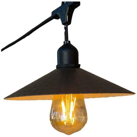 Ghirlanda Decorativa Vintage - 10 Lampadine Con Paralume A Filamento Su Settore 7m - Foto 1