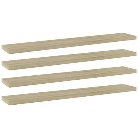 Ripiani per Libreria 4pz Rovere Sonoma 60x10x1,5cm Multistrato - Foto 1
