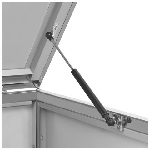 Copribidone per Spazzatura Singolo 69x77,5x112,5cm Acciaio Inox - Foto 10