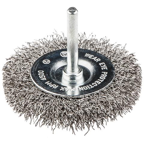 Spazzola Metallica 50x6,1 Mm Inox 0,05 Mm, Attacco Trapano - Foto 3