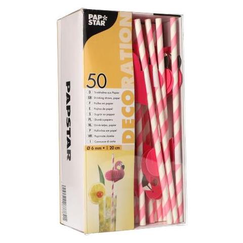 87782 Cannuccia Monouso 50 Pz Rosa, Bianco - Foto 3