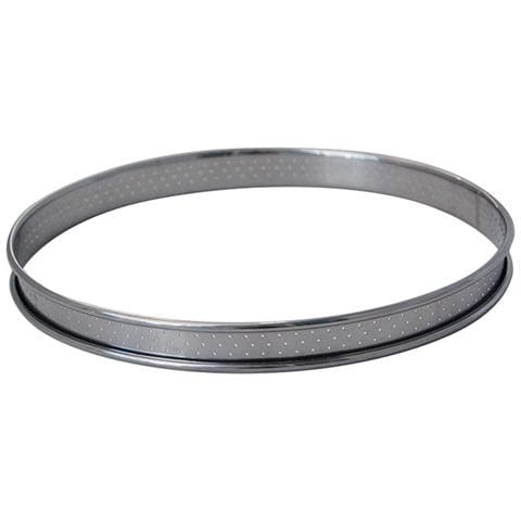 Anello Per Torta Tonda In Acciaio Inossidabile Con Bordo Arrotolato Perforato Da 10 Cm - 3093.10 - Foto 1