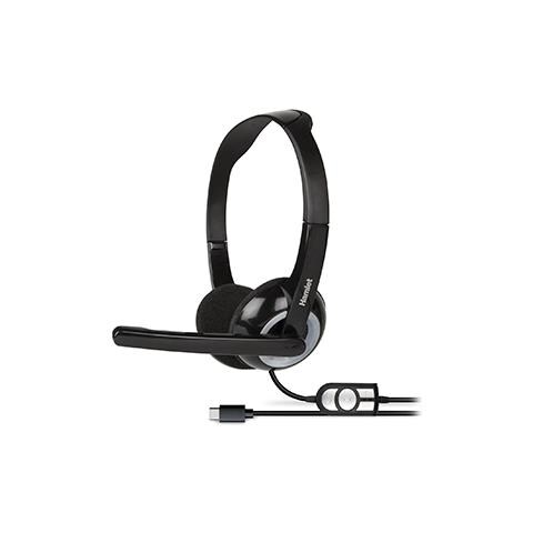 HHEADMUS-C cuffia e auricolare Cablato A Padiglione Musica e Chiamate USB tipo-C Nero - Foto 1