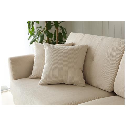 Hoga Divano Scandinavo 3 Posti Velluto A Coste Beige - Foto 21